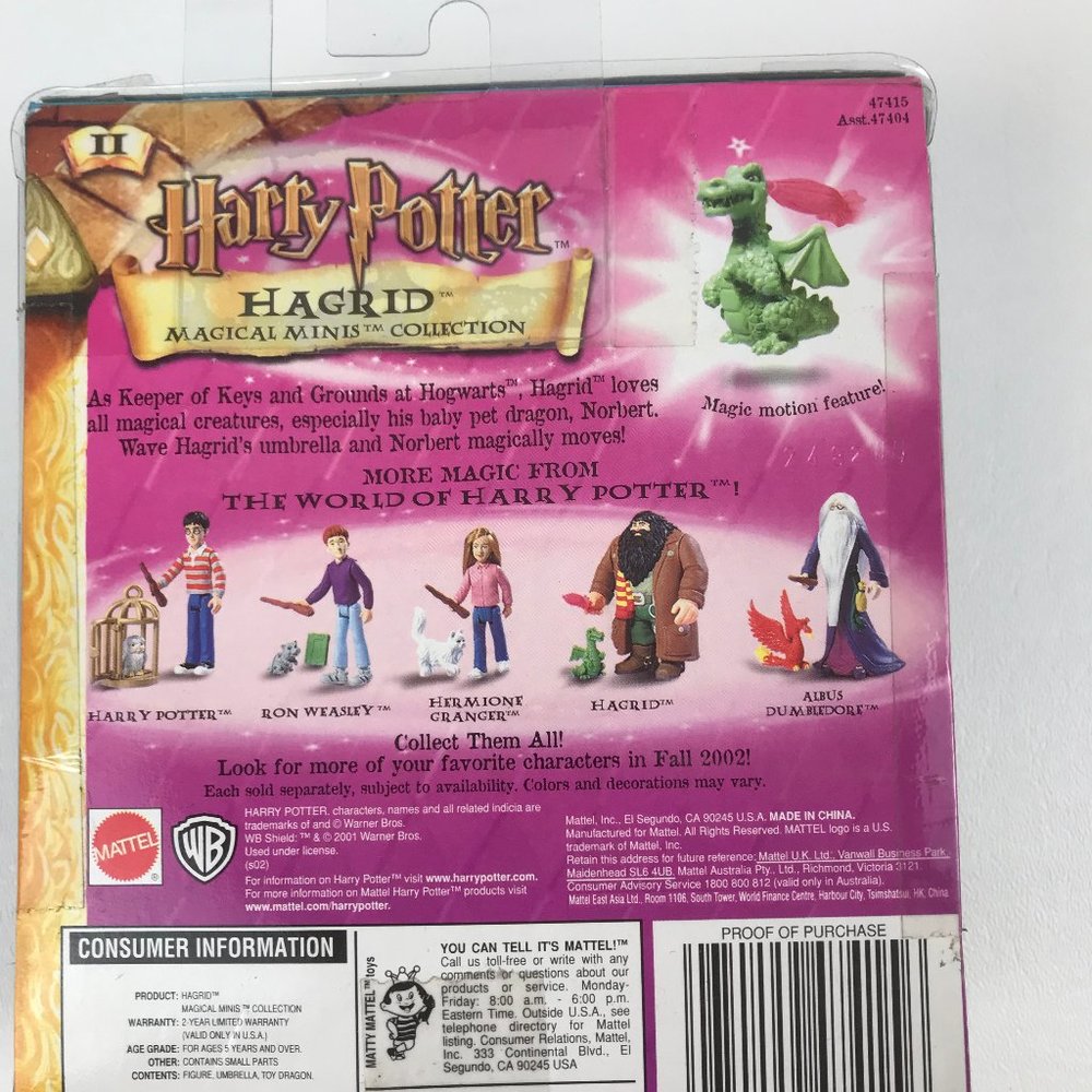 Harry Potter Hagrid & Norbert 2002 Magical Minis C - Picture 2 of 2